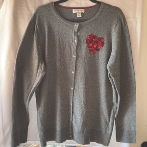 Christopher & Banks cotton blend cardigan sweater size large